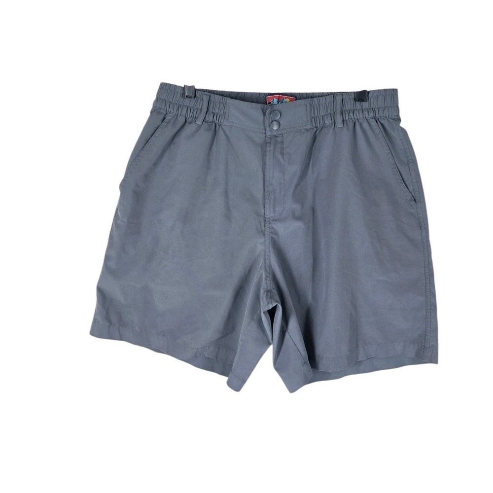 Burlebo 7" Shorts Mens L 32-34 Gray Performance Hiking  Elastic Waist Stretch